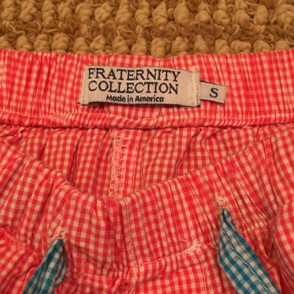 Fraternity Collection Gingham Drawstring Shorts S - Picture 2 of 5